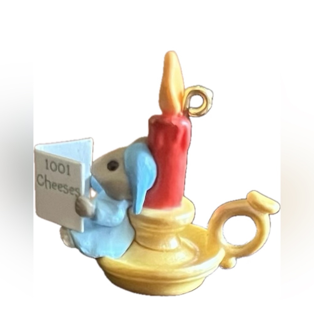 Hallmark keepsake ornament mouse candle vintage miniature 1995